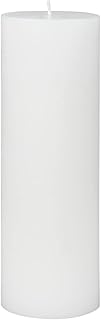 Zest Candle Pillar Candle, 3 by 9-Inch, White