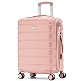 Flight Knight 24x16x10 Expandable Carry On Suitcase Hardside TSA Lock USB C Lightweight Luggage Silent Double Spinner Wheels Maximum Overhead Carry-On Bag For Virgin & South West Approved Airlines