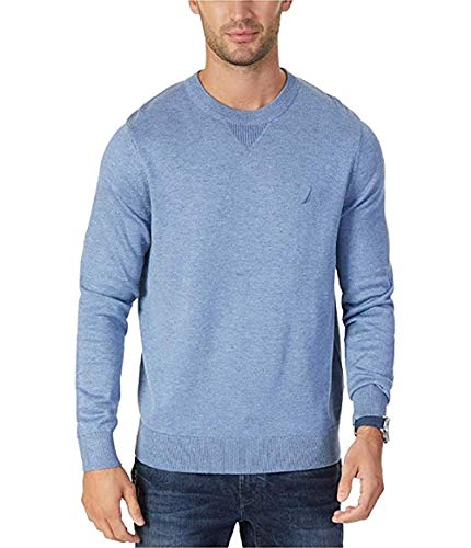 Nautica Pima Cotton Blend Men's Crew Neck Sweater Blue X-Large