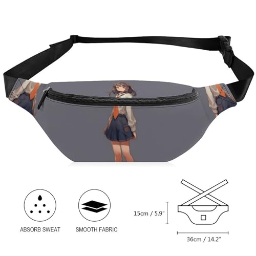 Anime Bauchtasche für Damen und Herren, Bauchtasche, Bauchtasche, Bauchtasche, Bauchtasche, Bauchtasche, Herren, Laufgürtel, kleine Bauchtaschen für Damen, Stil, 36 x 15 cm, Stil:, 36*15cm