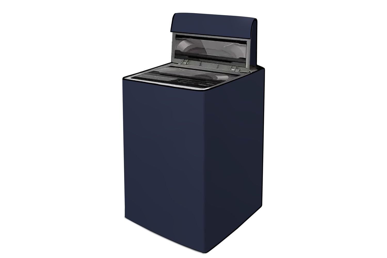 The Furnishing Tree Fully Automatic Top Load Washing Machine Cover | Waterproof & Dustproof | Easy to Clean | Inlet & Outlet Pipe Provision | Durable & Washable, Blue, Polyester, (65x64x110 CM)