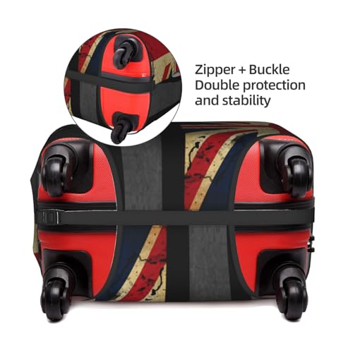 Travel Luggage Cover Vintage Britain British And America Flag Fashion Washable Baggage Suitcase Protector Fit For Luggage Small3
