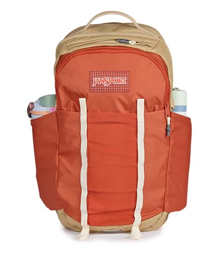Image of JanSport 34L All Around Pack - 15 inch Laptop Sleeve, Dune Red | Versatile Rucksack w /Hydration Sleeve, Reflective Accents & Safety Whistle
