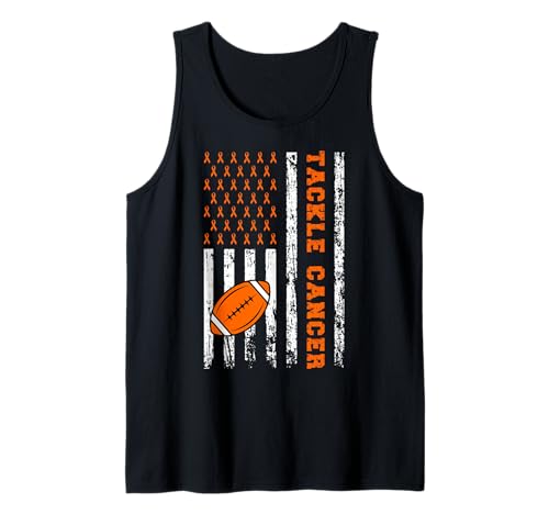 Tackle Football Ruban orange pour sensibilisation au cancer du rein pour enfant garçon Débardeur