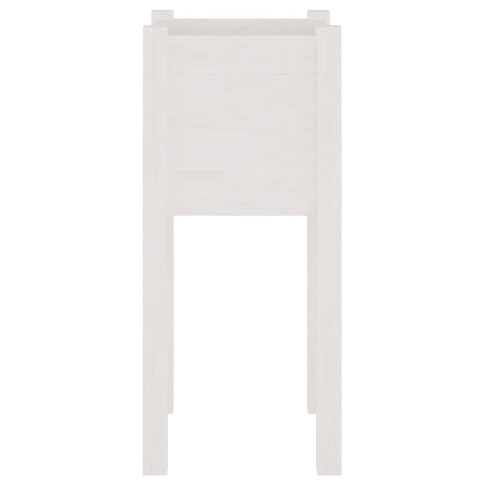 Jardineras 2 uds, Huerto Urbano Terraza, Huerto En Casa, Tierra Huerto Urbano, Huerto Vertical, Mesa De Cultivo, Madera Maciza de Pino Blanco 31x31x70 cm