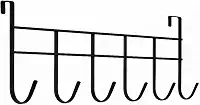 Cabideiro De Metal Para Porta Com 6 Ganchos Cabide Organizador Para Roupas Bolsas Toalhas E Organização De Quartos E Banheiros (Preto)