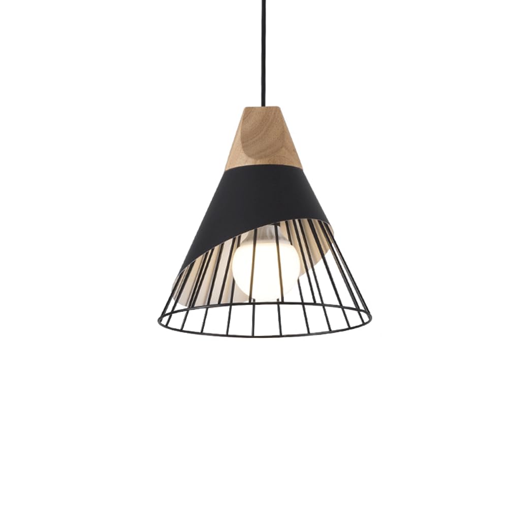 Lampe conique E27 en fer forgé pour éclairer un couloir sombre