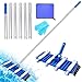 Aspirador Piscina,Kit Limpiafondos Piscina Manual,Limpiafondos Piscina,Lncluye 6 Varillas Reforzadas-Conexión de hasta 2,1 M de Longitud-para Piscinas, Fuente, Hidromasaje
