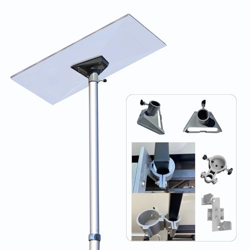 EEZ RV Products Starlink Telescopic Pole 10FT with GEN3 Gen4/4X Adapter and RV Ladder Mounting Bracket Kit Fits 1.0" Square Ladder Rail