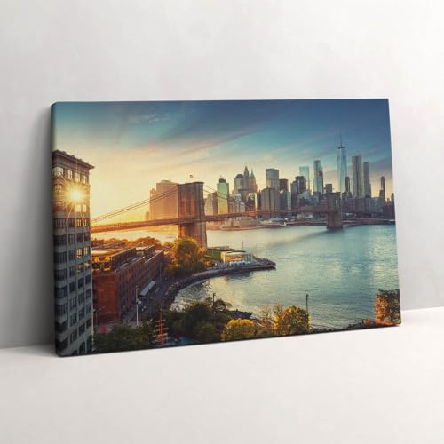 Pont de Brooklyn tableau New York 60x40cm Wallfluent décore votre salon