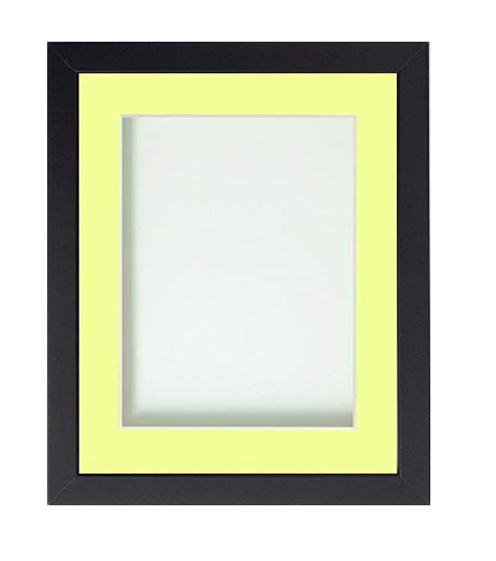 Frame Company Allington Black 10x8 inch Frame With Lemon Bon Bon For Image 6x4 inch *Choice of sizes* Fitted with Real Glass