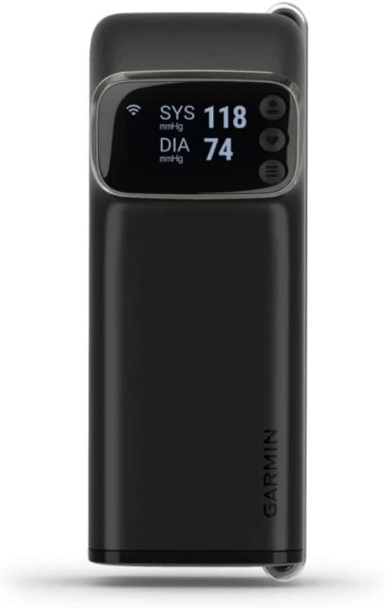 Garmin Index BPM Smart Blood Pressure Monitor, Compact Design, Easy to use Blood Pressure Monitor with Built in Display, Battery Operated, Adjustable Cuff to fit a Wide Range of arm Sizes