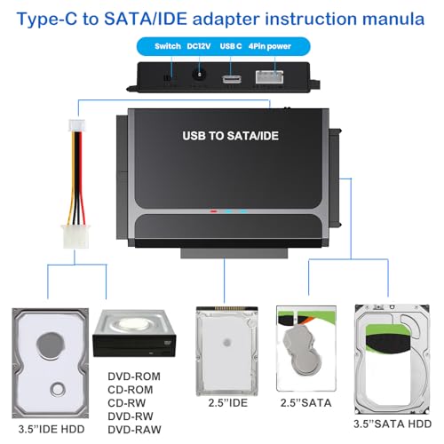 Adaptador USB 3.0 a IDE SATA para Disco Duro 2.5" 3.5" HDD/SSD miniatura 5