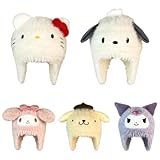 ぬいぐるみ帽子 グッズ 漫画風 かわいい 冬用 ハローキティ マイメロディ 暖かい 防風防寒 シナモロール クロミ 親子での使用 イヤーマフ サブカル系 y2k女の子 男の子 贈り物 プレゼント (9) [並行輸入品]