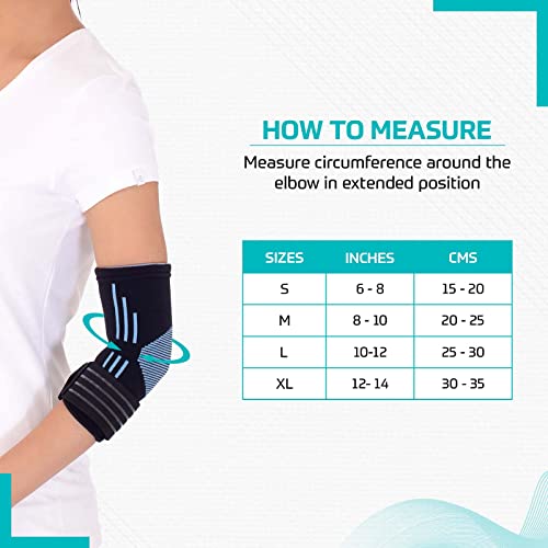 Image of beatXP 3D Elbow Support for Gym (Pack of 1) - Elbow Compression Sleeves for Pain Relief, Tendonitis, Tennis Elbow, Cricket, Arthritis & Joint Inflammation