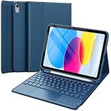 Earto for iPad A16 キーボード 11世代 2025 iPad 10世代 キーボード 10.9 タッチパッド付き JIS基準日本語配列 2台デバイスマルチペアリング ipad 11世代 ケース 脱着式 多角度調整 ペンシルホルダー付き スマート軽量 薄型ケースtype-c充電式 マグネット付き A2696/A2757/A2777対応 ブルーブラック