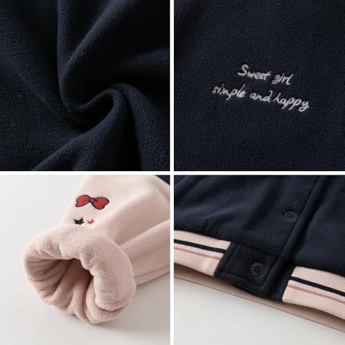 DAVE&BELLA Kids Baseball Jacket, Toddler Varsity Letterman Coat Spring Fall Winter Baby Boys Girls Bomber Vintage Outerwear3