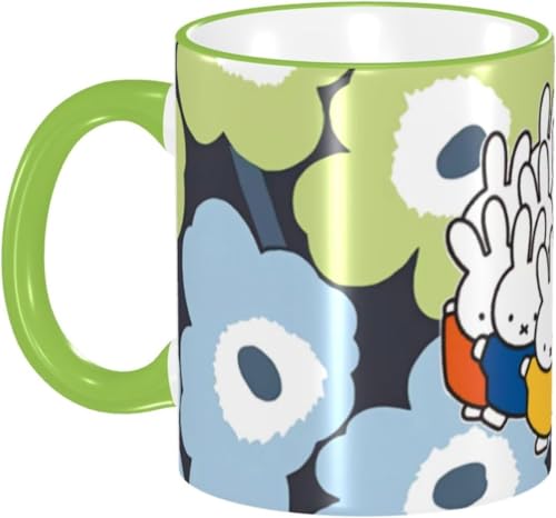 マグカップ コーヒーマグ 330ml 人気 ミッフィー マグ コーヒーカップ 陶器 セラミック mug カップ 大容量 耐熱 耐冷 電子レンジ対応 コップ 誕生日 母の日 父の日 友人 プレゼント MGZ3116 緑
