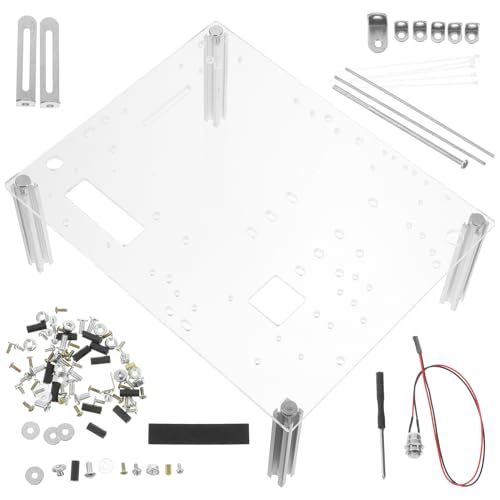 Gabinete transparente compacto de aire abierto para computadora compatible con placas Mini y Micro, diseño ahorrador de espacio con base resistente miniatura 1