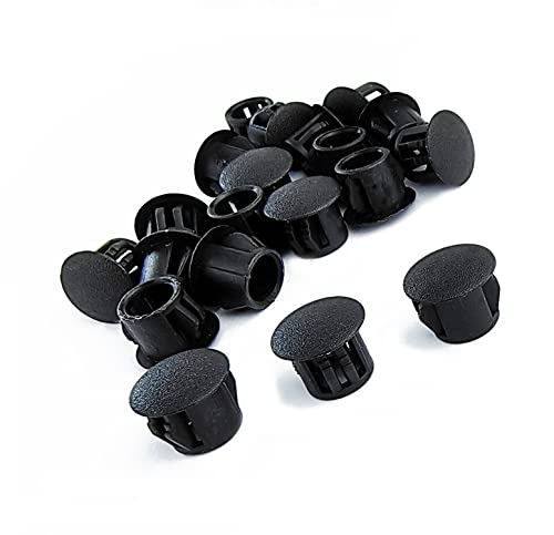Qrity 20 PCS Plastic Button Plugs, 10mm Round Drill Hole Cover Caps, Snap on Type, Furniture Hole Caps, Black - Image 4