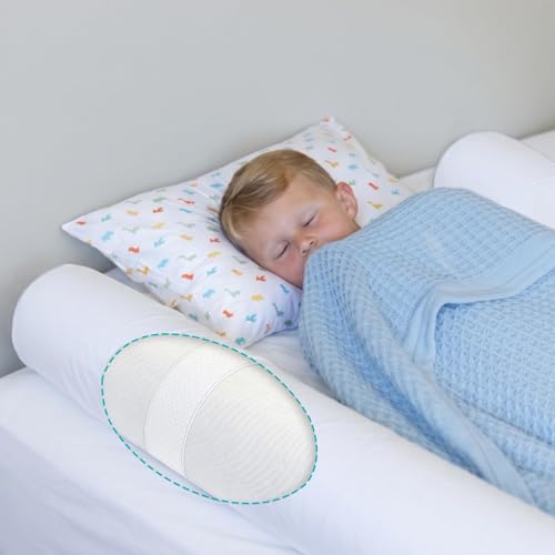 Toddler Bed Bumper Guard – Soft Foam Safety Bed Rail for Toddlers with Non-Slip Cover – Child Sleep Barrier for Twin, Full, Queen & King Mattress – Washable Kids Protection for Home or RV (1 Pack)