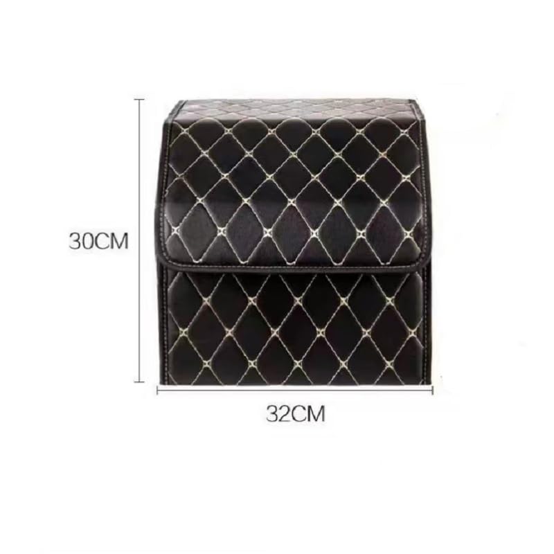Organizer Per Bagagliaio In Pelle Sintetica Per Auto, Van E Camion – 30x15x36 Cm – Con Fissaggio A Velcro - 3