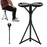 Bastón plegable con asiento, bastón portátil para adultos y mayores, bastón ajustable y portátil, bastón de senderismo para viajes, senderismo con bolsa de transporte