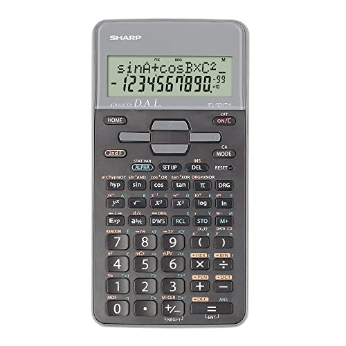 Calculatrice scientifique Sharp EL531THBGY avec 273 fonctions pour statistiques