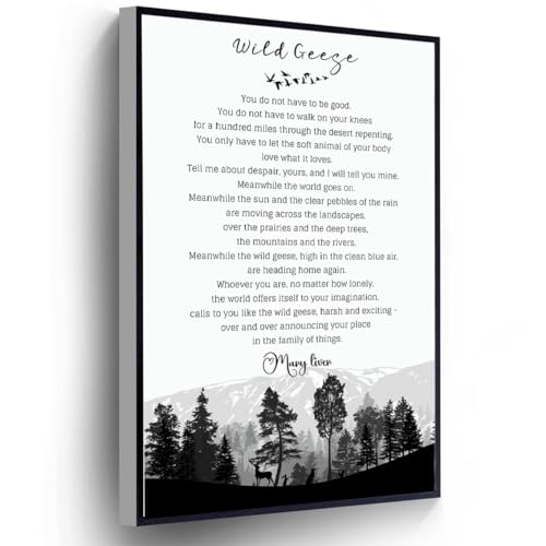 Wild Geese Poem By Mary Jane Oliver Canvas Literature Quotes
