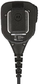 Motorola Solutions PMMN4051B OEM ميكروفون مكبر الصوت عن بعد ، IP55 مقاومة للماء ، 3.5mm Audio Jack ، Windporting ، معيار السلامة جوهريًا FM. XTS5000 و XTS2500 و XTS1500 Radio Series RSM