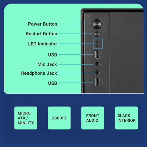 Image of Powerful Assembled Desktop CPU, Core i5-3rd Gen(3570 /3470) II 8GB RAM II 256GB SSD II Windows 10 PRO II MS Office II WiFi Dongle II HDMI & VGA Ports II Full Metal Body - Black