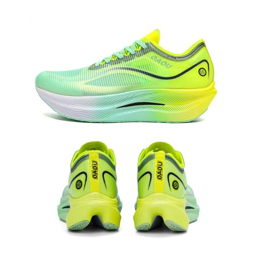Image of Carbon Plate Marathon Running Racing Shoes Men Stable Support Shock-Relief Ultra-Light TPU Outsole Rebound Sneakers