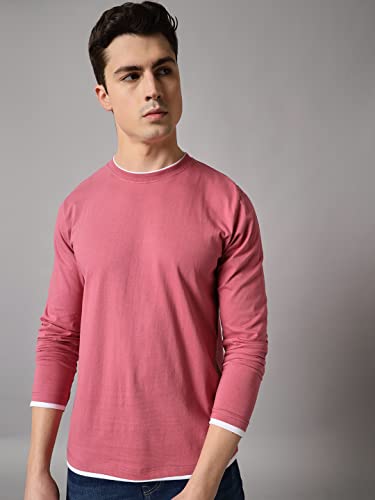 Image of The Dry STATEMen's Full Sleeve Basic Fit T-Shirt with Contrast Tipping Details Neck