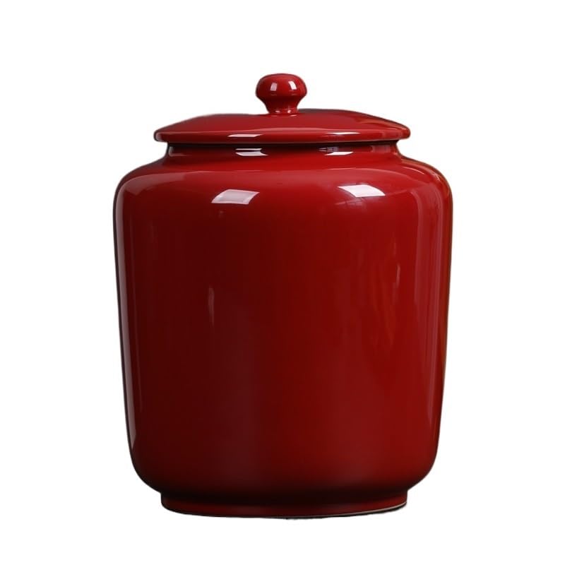 Caja de té Sellada Lata de té Grande, Tanque de Almacenamiento de cerámica, Caja de té Caddy, Tarro Sellado, contenedor de té, Organizador, Caja de Almacenamiento, Lata de té Tarro de té con Tapa (Co