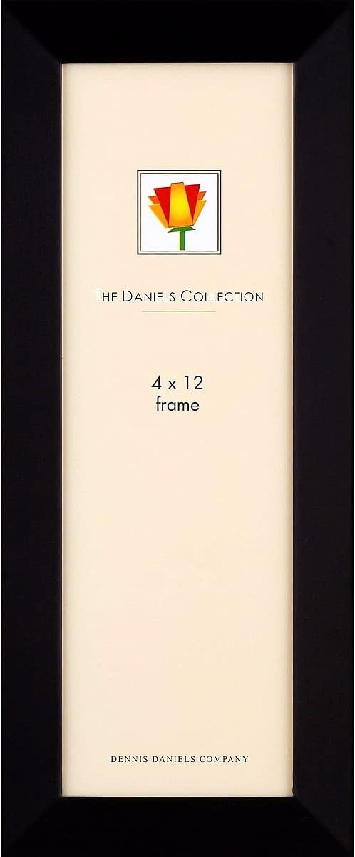 Bevelled black classic panoramic 12x4 frame by Dennis Daniels® - 4x12