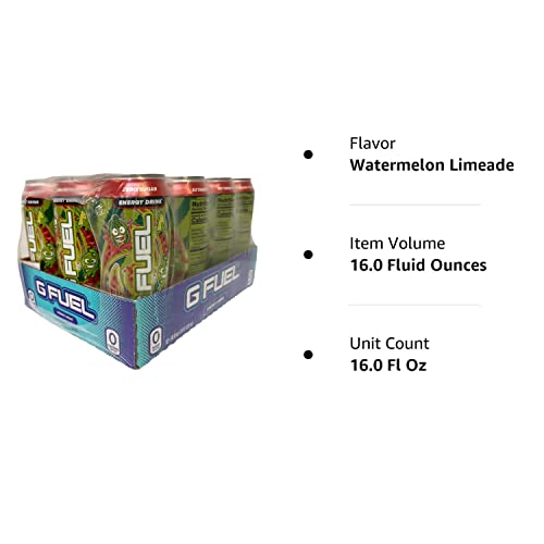 G Fuel, Sugar Free Energy Drink, Limited Edition Cans, 16 fl oz (12