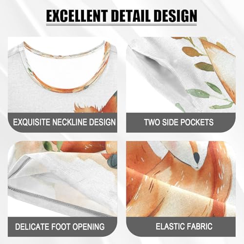 senya Short Sleeve Pajamas Sets Summer Cotton Sleepwear Two Fox4