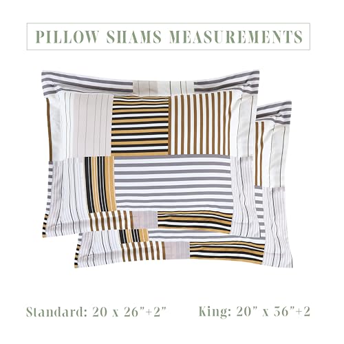 Image of Elegant Comfort 8-Piece Animal Print Patch Reversible Comforter Set - All Season Bed in a Bag, 4-Piece Sheet Set Featuring Smart Pockets, Matching Shams and Decorative Pillow, Twin /Twin XL, Gold
