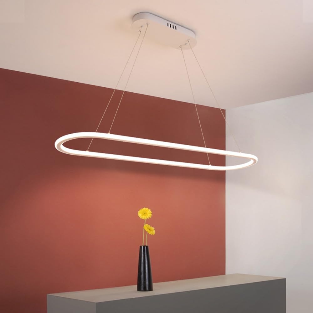 Żyrandol do jadalni nad stołem, nowoczesna ściemnialna lampa wisząca LED, złota, prostokątna, biała, wisząca lampa, czarny prostokąt, długie oświetlenie sufitowe do kuchni, wyspy,