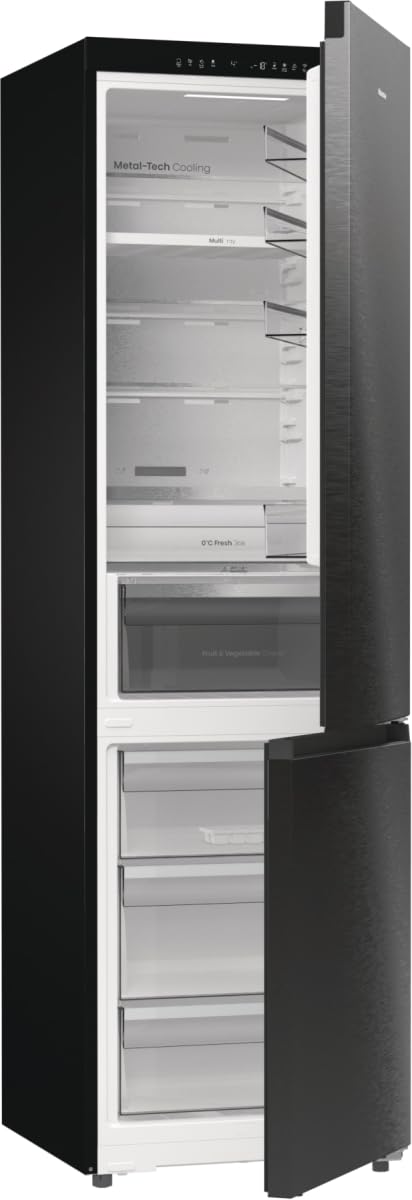 Hisense RB5P410SBFC Frigorífico Combinado Total No Frost, Negro, 203 x 65,8 cm, Clase C, 413 L, Gran Capacidad, WiFi, Refrigeración Metálica, Puerta Reversible