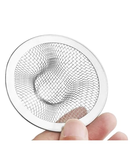 10個入り ステンレス製シンクフィルター キッチン 浴室 床排水メッシュフィルター バスケット 排水口 スクリーン 穴トラップ ストレーナー ストッパー(L- 9cm)