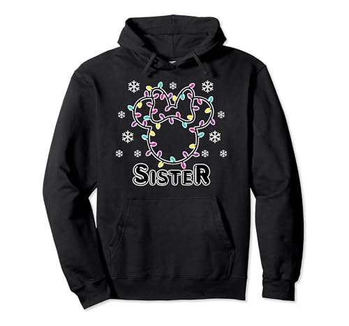Sweat à capuche Minnie Disney de Noël pour sœurs en polaire confortable