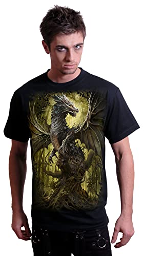 Spiral Oak Dragon Uomo T-Shirt Nero M 100% Cotone Regular - 2