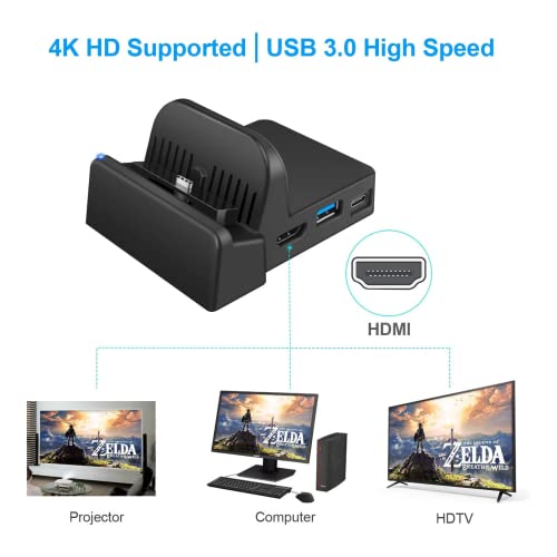 image for FALUBS Switch Dock for Nintendo Switch, Portable Nintendo Switch Docki