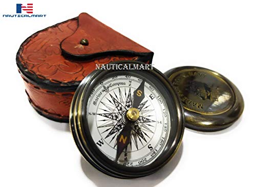 Brújula de Latón NauticalMart para Royal Navy con Estuche miniatura 1