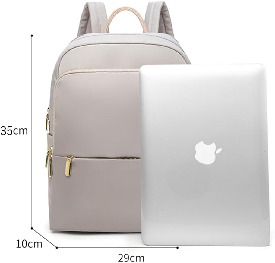 Mochila Feminina de Nylon Impermeável, Compartimento para Notebook de 14 polegadas, Ideal para Comutar, ir à Escola e Uso Casual Mochila Feminina de Nylon Impermeável, Compartimento para Notebook de 14 polegadas, Ideal para Comutar, ir à Escola e Uso Casual