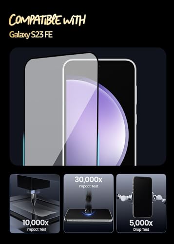 Image of Lensarmor Compatible with Samsung Galaxy S23 FE Screen Protector (1 Pack) - Premium 9H Tempered Glass, Military-Grade Protection, HD Clear Display, Anti-Fingerprint & Case-Friendly Fit