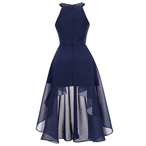 Robe d'été sexy courte en dentelle avec imprimé pissenlits croisés M - 4