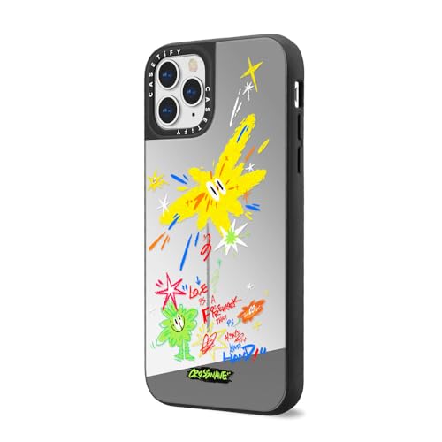 Coque miroir iPhone 12 Pro Max CASETiFY compatible MagSafe argent et noir antichoc - 2
