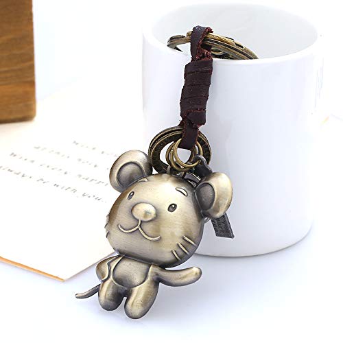 Hacoly Retro pelle bronzo ciondolo intaglio